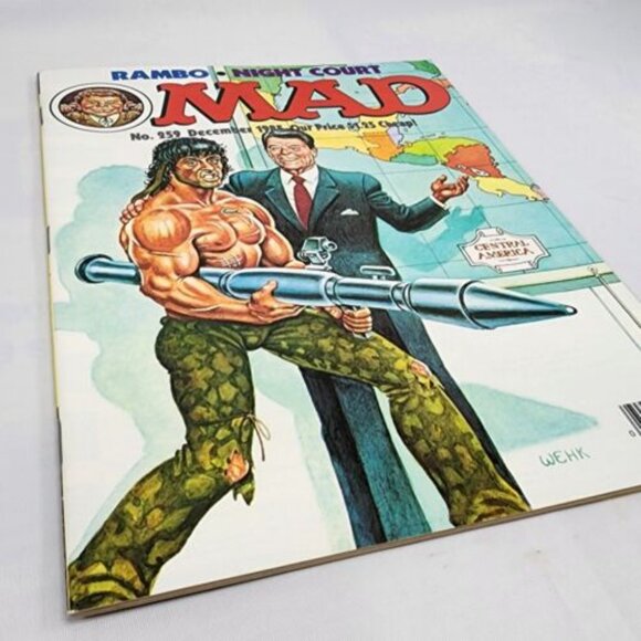 Mad Magazine # 259‎ December 1985 Rambo Movie Regan, Night Court Fine WEHK Art - Picture 2 of 6